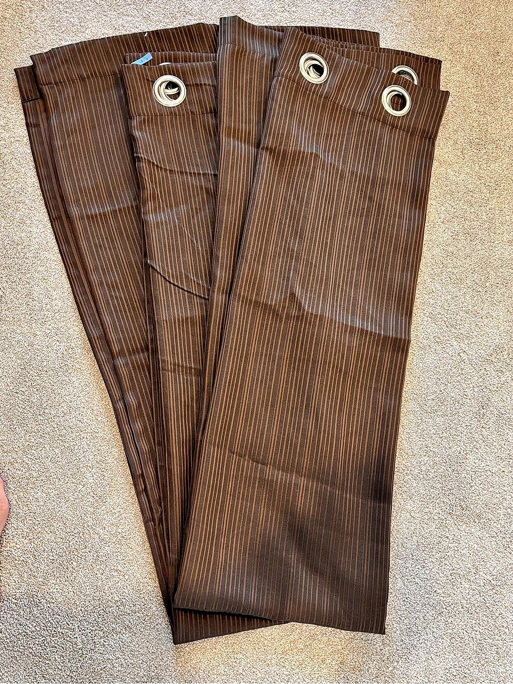 Striped Grommet Belt in Brown Size 6 Like New